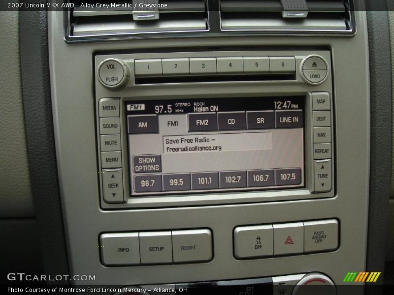 Alloy Grey Metallic / Greystone 2007 Lincoln MKX AWD