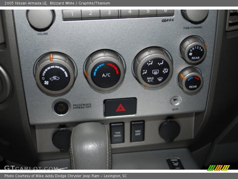 Blizzard White / Graphite/Titanium 2005 Nissan Armada LE