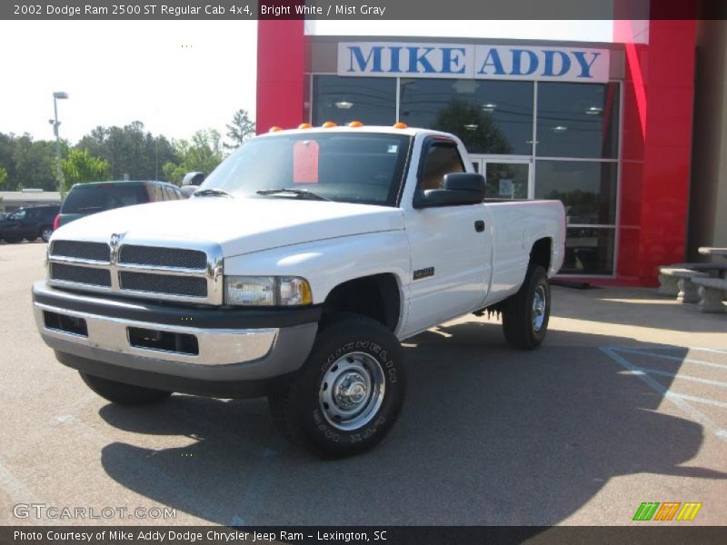 Bright White / Mist Gray 2002 Dodge Ram 2500 ST Regular Cab 4x4