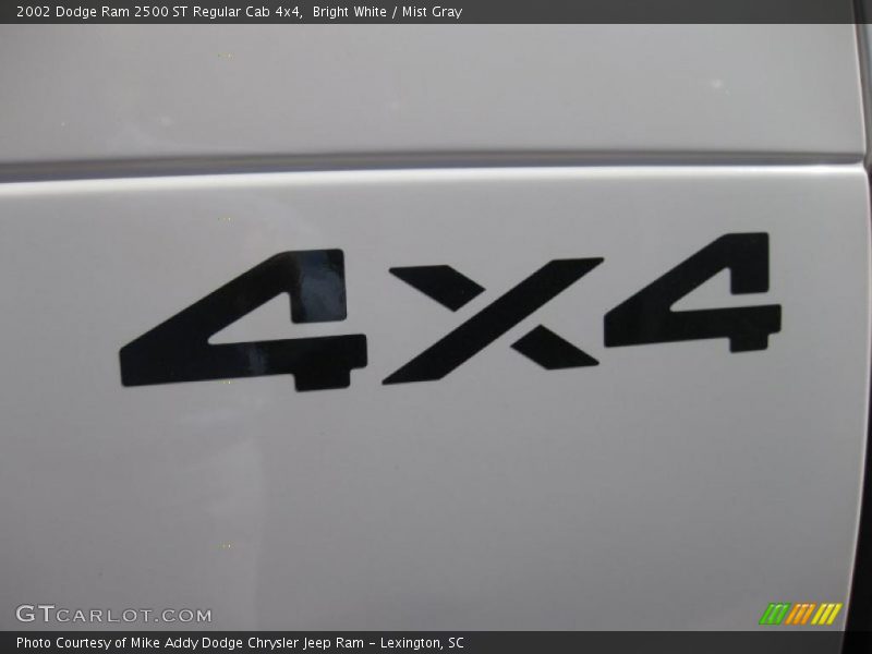 Bright White / Mist Gray 2002 Dodge Ram 2500 ST Regular Cab 4x4