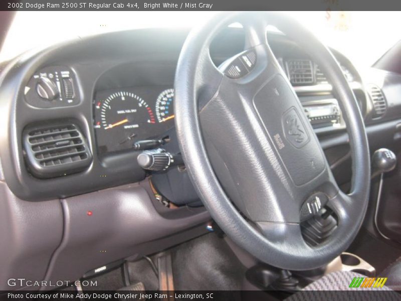 Bright White / Mist Gray 2002 Dodge Ram 2500 ST Regular Cab 4x4
