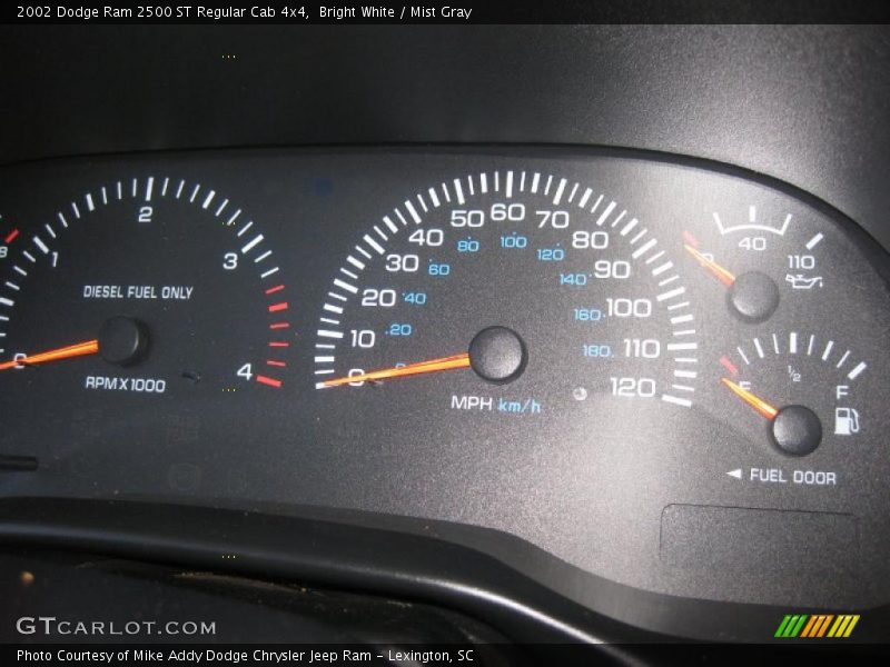 Bright White / Mist Gray 2002 Dodge Ram 2500 ST Regular Cab 4x4