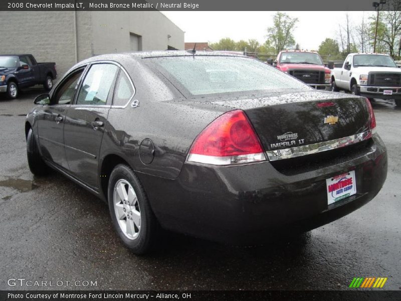 Mocha Bronze Metallic / Neutral Beige 2008 Chevrolet Impala LT