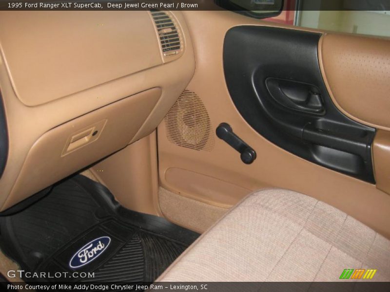 Deep Jewel Green Pearl / Brown 1995 Ford Ranger XLT SuperCab