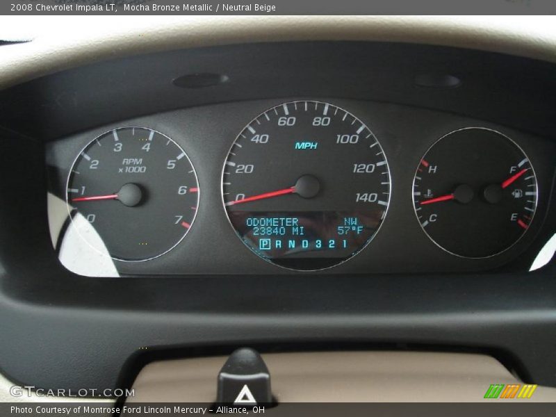 Mocha Bronze Metallic / Neutral Beige 2008 Chevrolet Impala LT