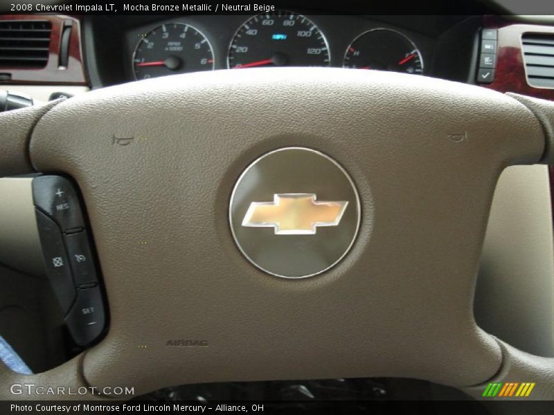 Mocha Bronze Metallic / Neutral Beige 2008 Chevrolet Impala LT