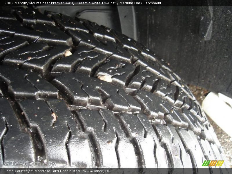 Ceramic White Tri-Coat / Medium Dark Parchment 2003 Mercury Mountaineer Premier AWD