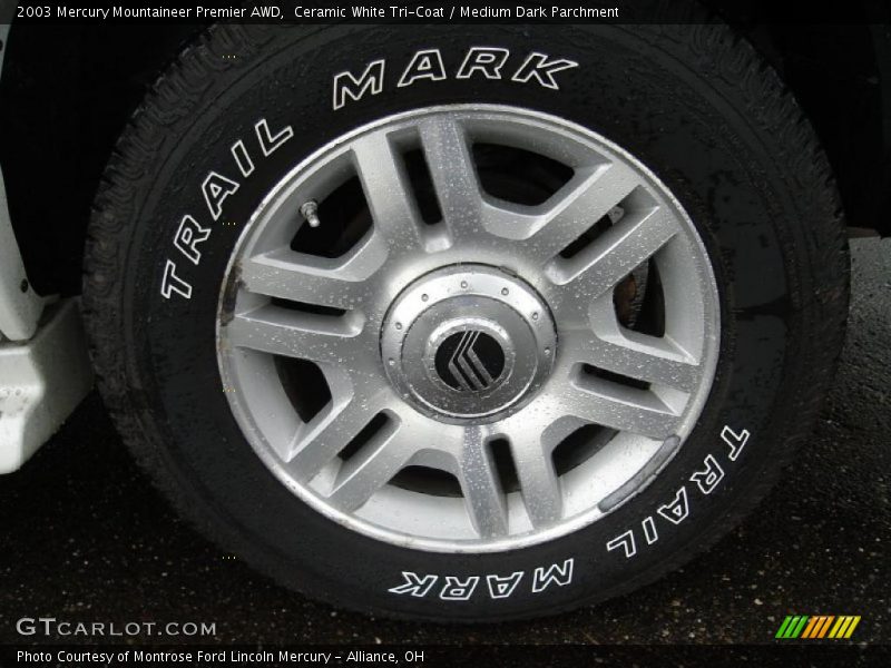 Ceramic White Tri-Coat / Medium Dark Parchment 2003 Mercury Mountaineer Premier AWD