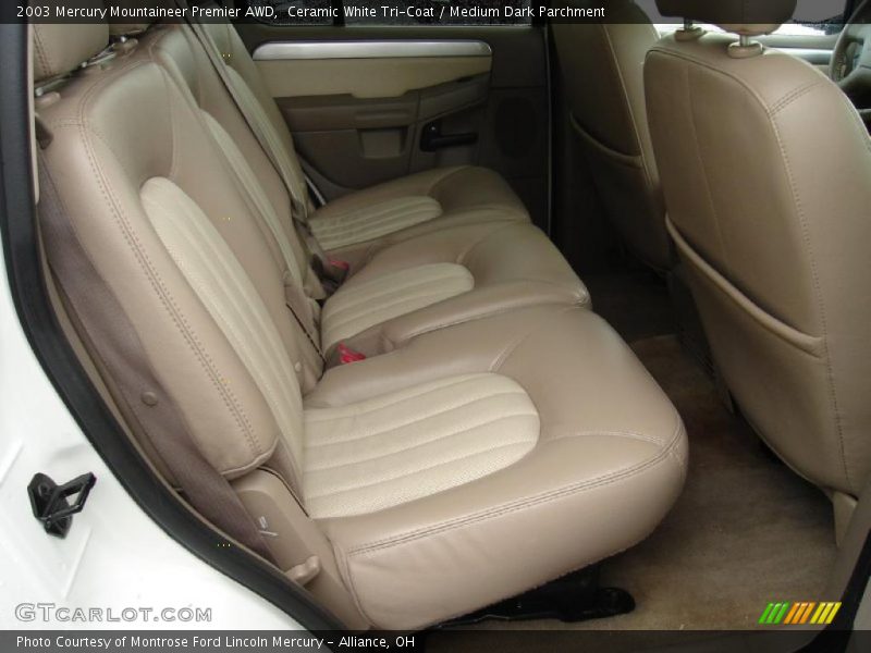 Ceramic White Tri-Coat / Medium Dark Parchment 2003 Mercury Mountaineer Premier AWD