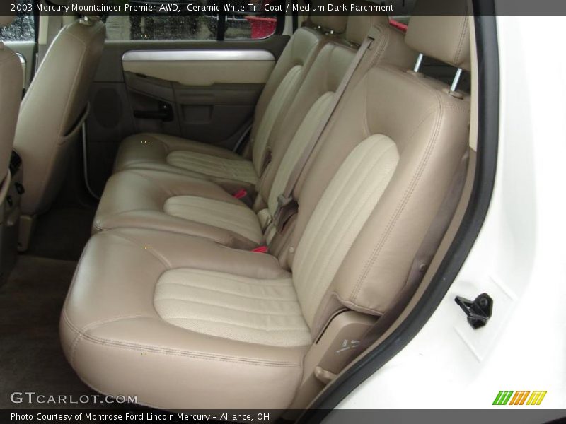 Ceramic White Tri-Coat / Medium Dark Parchment 2003 Mercury Mountaineer Premier AWD