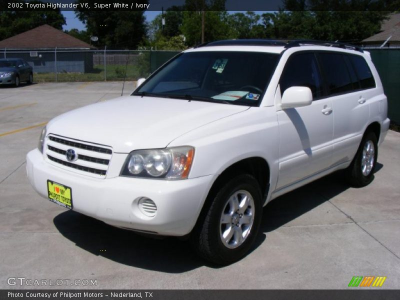 Super White / Ivory 2002 Toyota Highlander V6