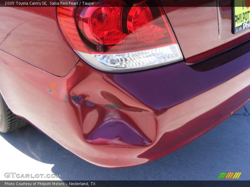 Salsa Red Pearl / Taupe 2005 Toyota Camry SE