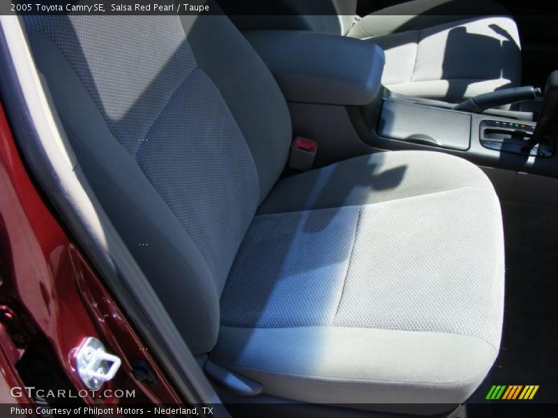 Salsa Red Pearl / Taupe 2005 Toyota Camry SE