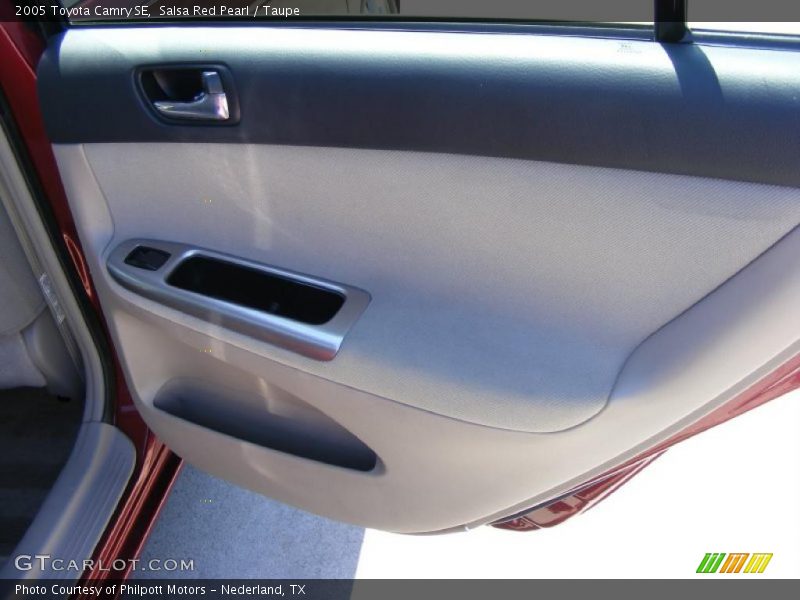 Salsa Red Pearl / Taupe 2005 Toyota Camry SE