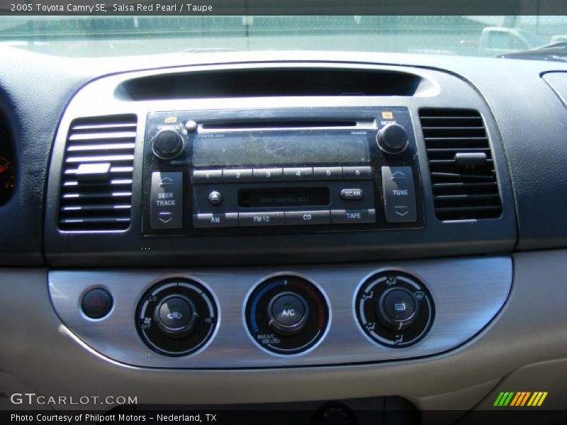 Salsa Red Pearl / Taupe 2005 Toyota Camry SE