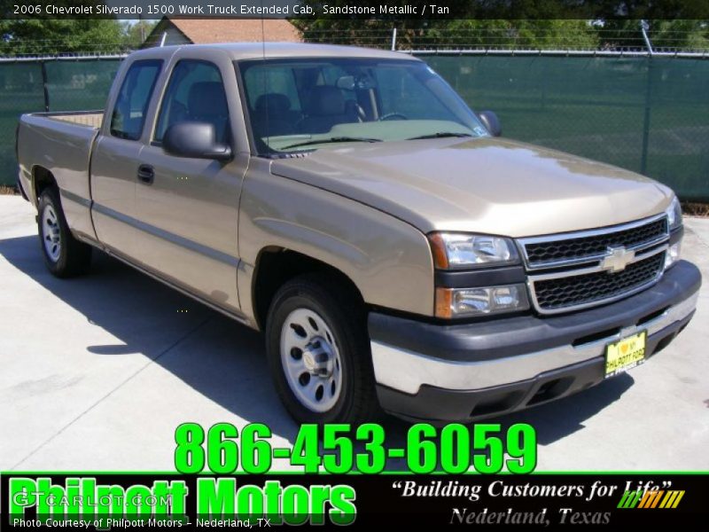 Sandstone Metallic / Tan 2006 Chevrolet Silverado 1500 Work Truck Extended Cab