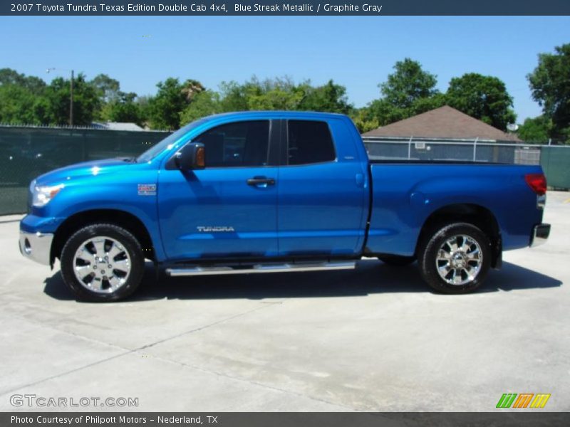 Blue Streak Metallic / Graphite Gray 2007 Toyota Tundra Texas Edition Double Cab 4x4