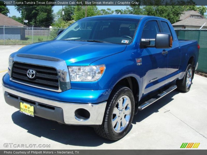 Blue Streak Metallic / Graphite Gray 2007 Toyota Tundra Texas Edition Double Cab 4x4