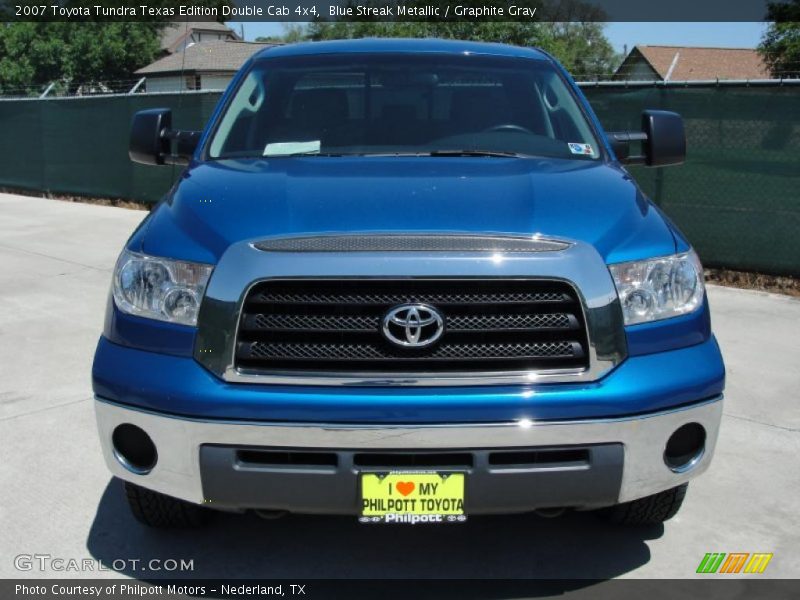 Blue Streak Metallic / Graphite Gray 2007 Toyota Tundra Texas Edition Double Cab 4x4