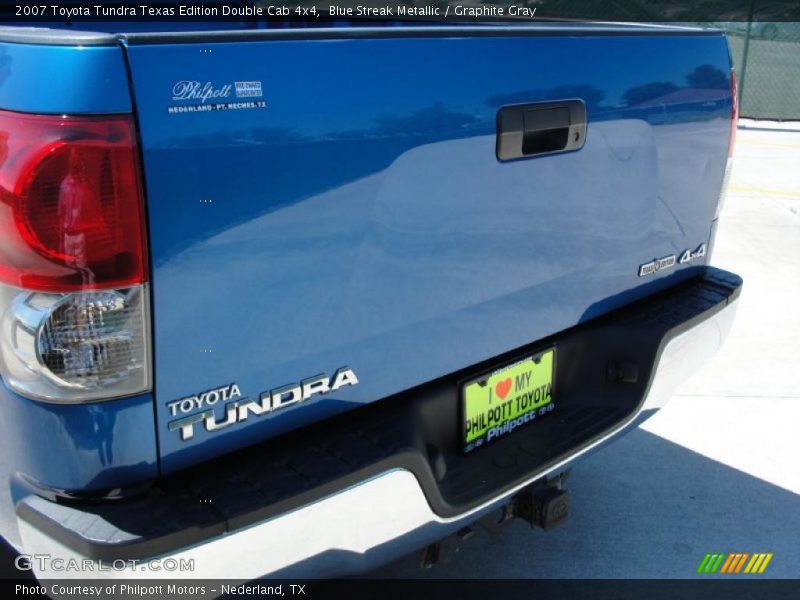 Blue Streak Metallic / Graphite Gray 2007 Toyota Tundra Texas Edition Double Cab 4x4