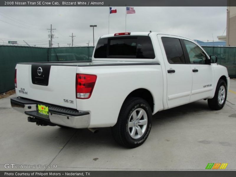 Blizzard White / Almond 2008 Nissan Titan SE Crew Cab