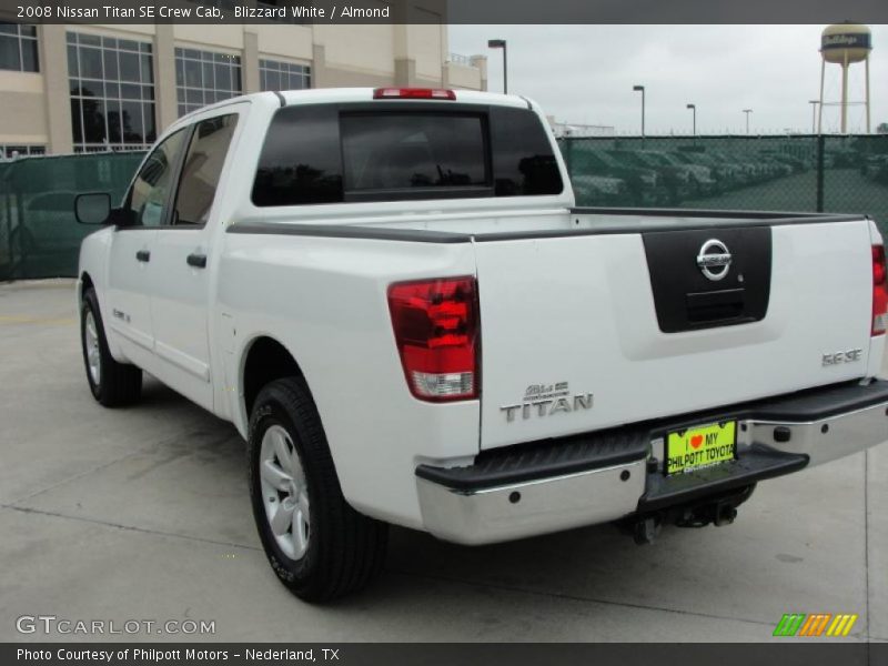 Blizzard White / Almond 2008 Nissan Titan SE Crew Cab