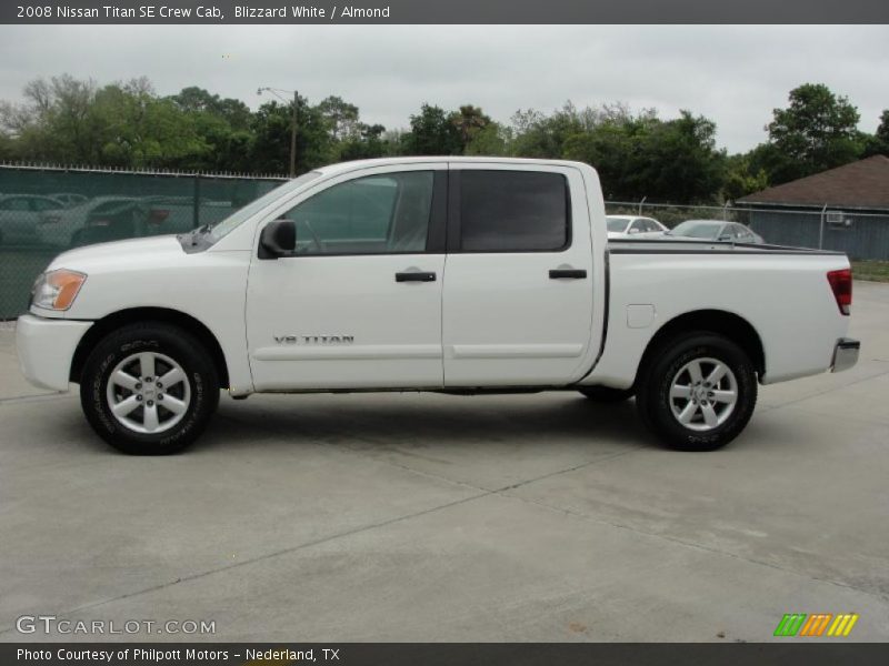 Blizzard White / Almond 2008 Nissan Titan SE Crew Cab