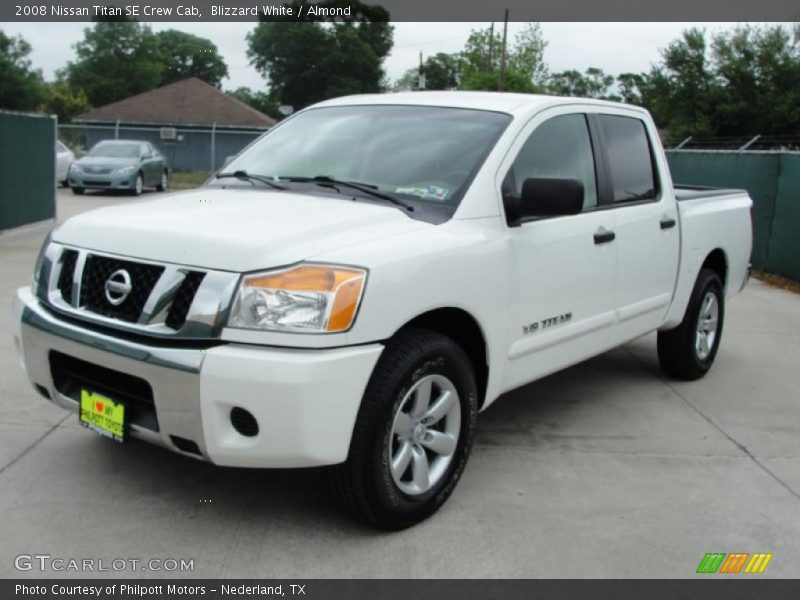Blizzard White / Almond 2008 Nissan Titan SE Crew Cab
