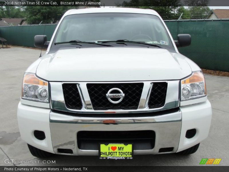 Blizzard White / Almond 2008 Nissan Titan SE Crew Cab