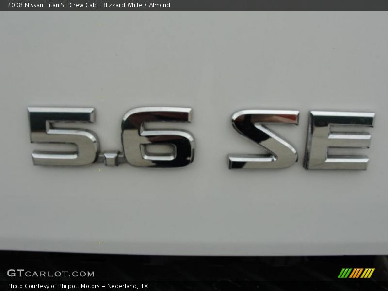 Blizzard White / Almond 2008 Nissan Titan SE Crew Cab