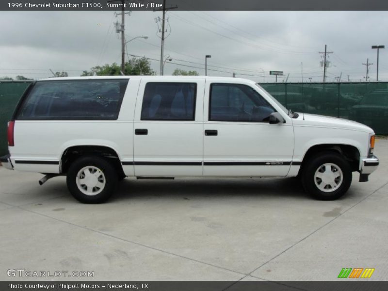 Summit White / Blue 1996 Chevrolet Suburban C1500