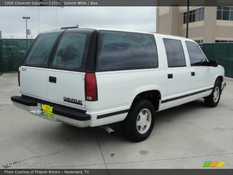 Summit White / Blue 1996 Chevrolet Suburban C1500