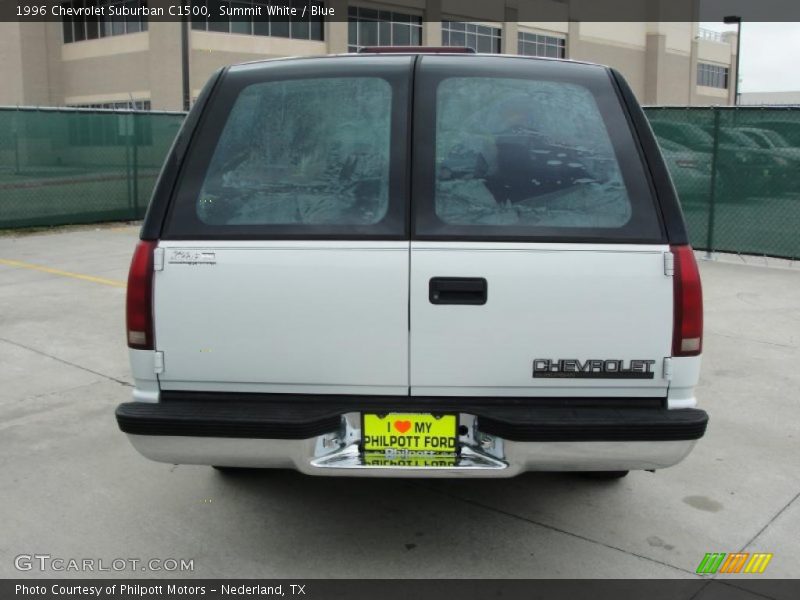 Summit White / Blue 1996 Chevrolet Suburban C1500