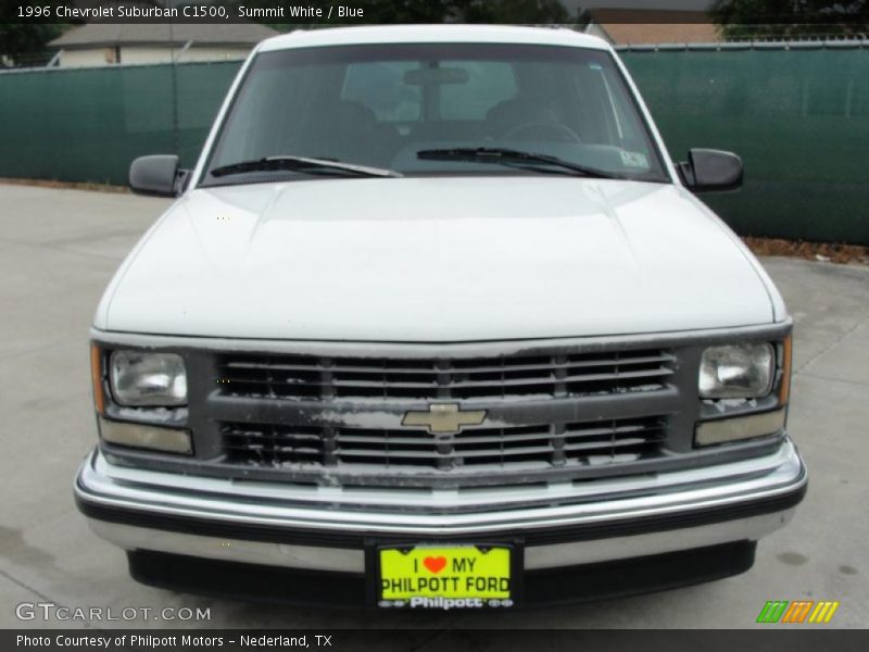 Summit White / Blue 1996 Chevrolet Suburban C1500