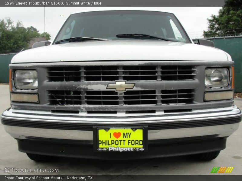 Summit White / Blue 1996 Chevrolet Suburban C1500