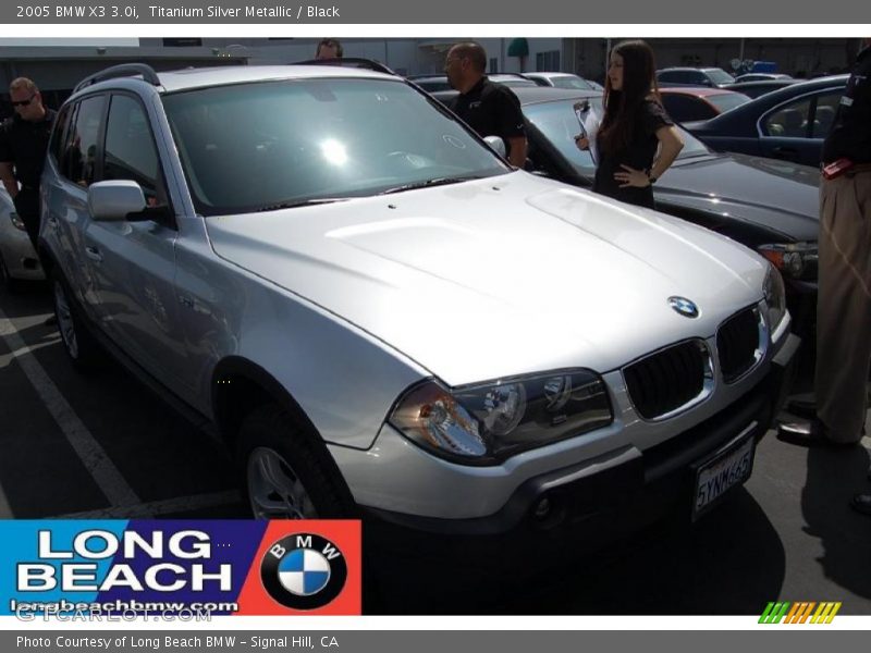 Titanium Silver Metallic / Black 2005 BMW X3 3.0i