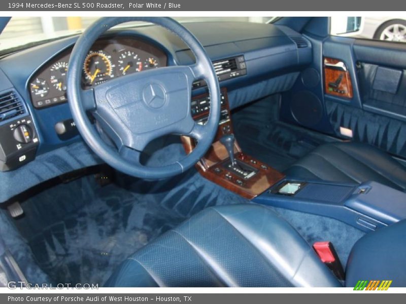 Polar White / Blue 1994 Mercedes-Benz SL 500 Roadster