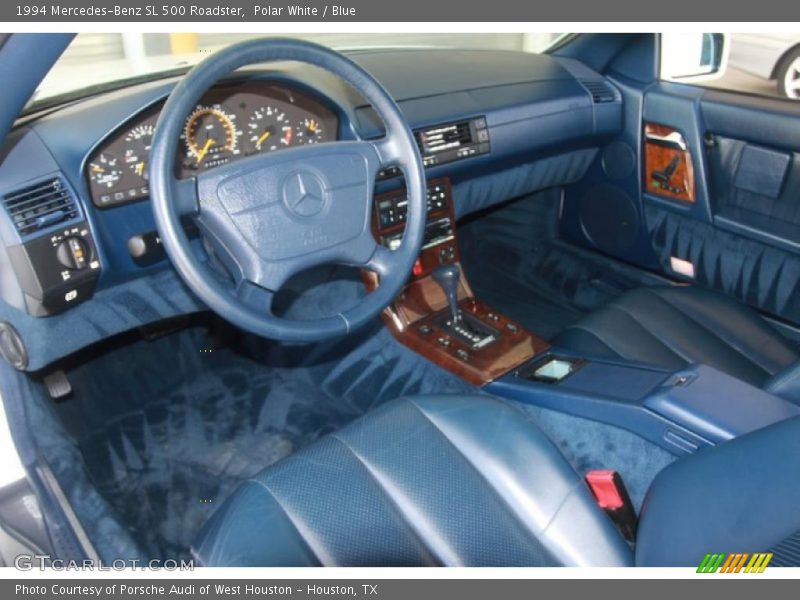 Polar White / Blue 1994 Mercedes-Benz SL 500 Roadster