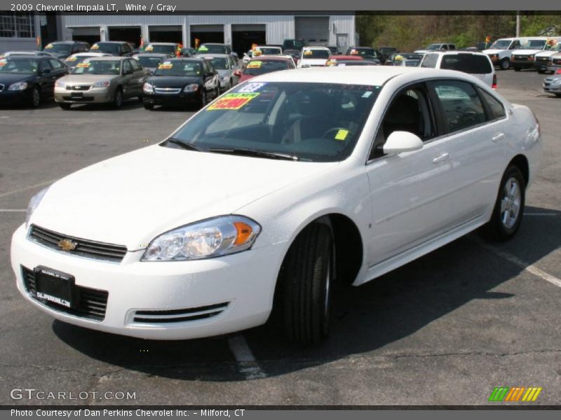 White / Gray 2009 Chevrolet Impala LT