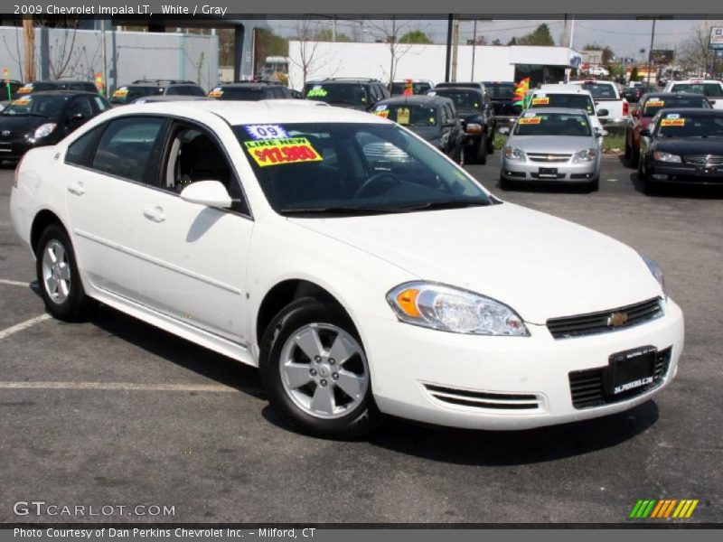 White / Gray 2009 Chevrolet Impala LT