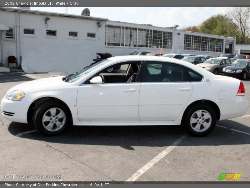 White / Gray 2009 Chevrolet Impala LT