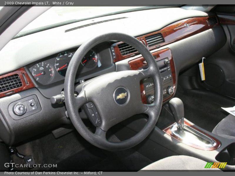 White / Gray 2009 Chevrolet Impala LT