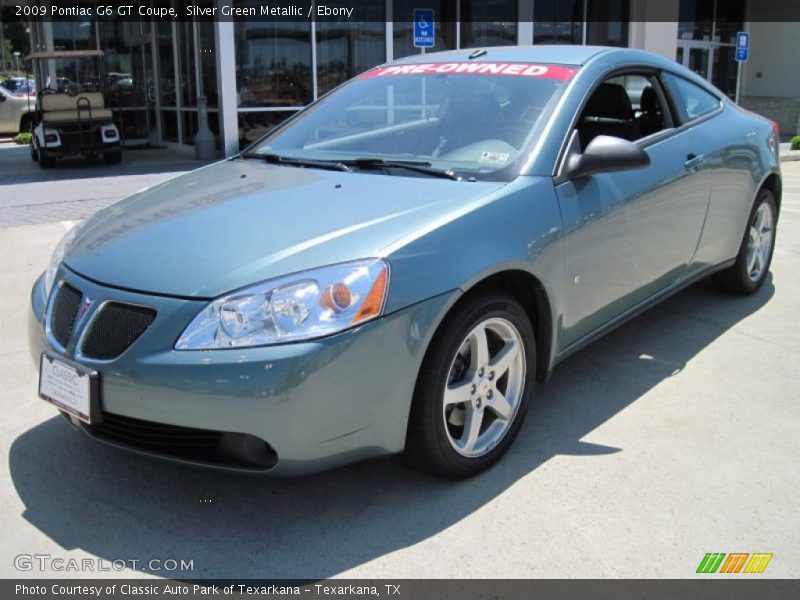 Silver Green Metallic / Ebony 2009 Pontiac G6 GT Coupe