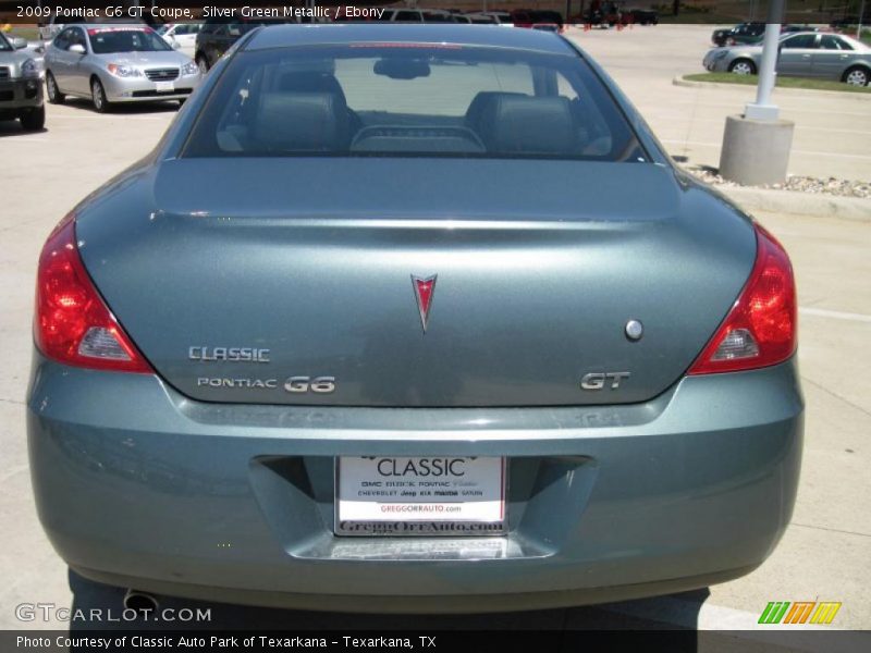 Silver Green Metallic / Ebony 2009 Pontiac G6 GT Coupe
