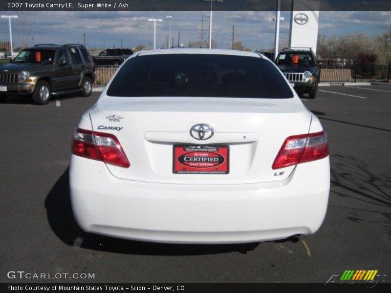 Super White / Ash 2007 Toyota Camry LE