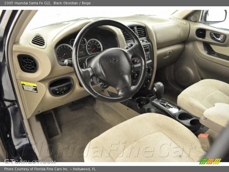 Black Obsidian / Beige 2005 Hyundai Santa Fe GLS