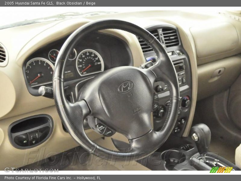 Black Obsidian / Beige 2005 Hyundai Santa Fe GLS