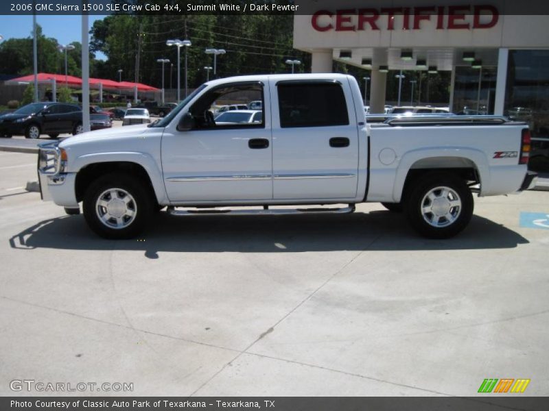 Summit White / Dark Pewter 2006 GMC Sierra 1500 SLE Crew Cab 4x4