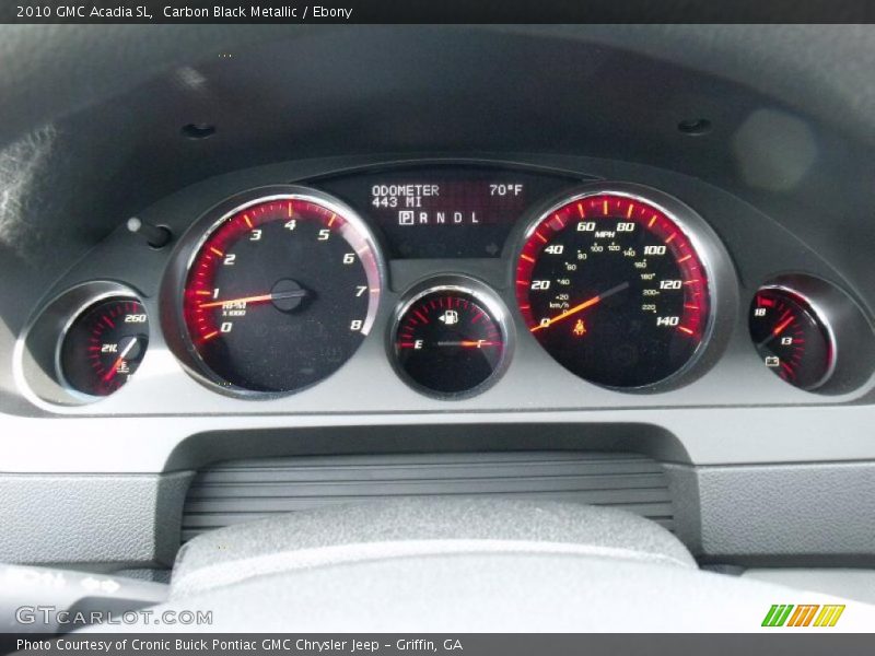 Carbon Black Metallic / Ebony 2010 GMC Acadia SL
