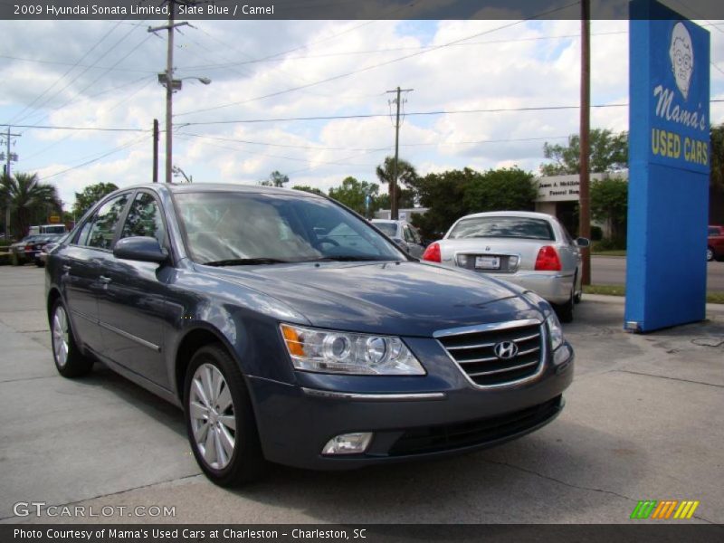 Slate Blue / Camel 2009 Hyundai Sonata Limited